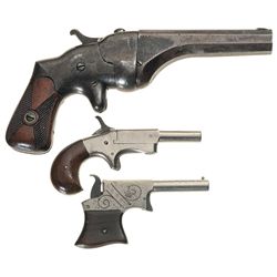 Three Single Shot Handguns -A) Connecticut Arms Bulldog Derringer