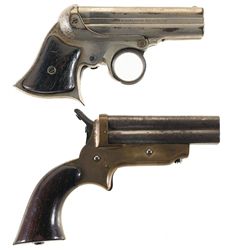 Two Pepperbox Pistols -A) Remington-Elliot .32 Pepperbox Pistol
