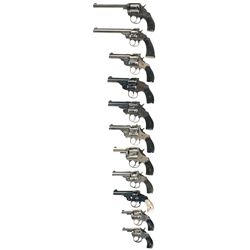 Collector's Lot of Eleven Harrington & Richardson Double Action Revolvers -A) H&R The American Revol