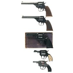 Collector's Lot of Four Harrington & Richards Double Action Revolvers and One Double Action Blank Re