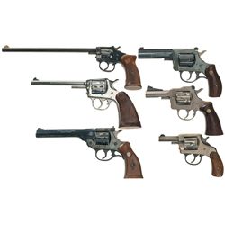 Collectors Lot of Six Harrington & Richardson Double Action Revolvers -A) Harrington & Richardson Hu