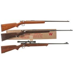 Three Winchester Bolt Action Rifles -A) Winchester Model 67 Smooth Bore Rifle