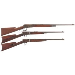Collector's Lot of Three Winchester Rifles -A) Winchester Model 55 Takedown Lever Action Rifle