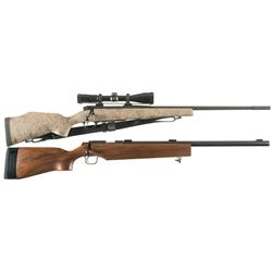 Two Bolt Action Rifles -A) Weatherby Mark V Rifle with Scope