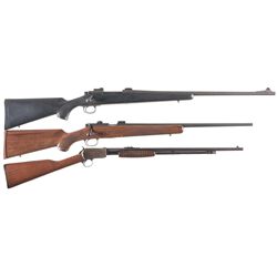 Three Sporting Rifles -A) Remington 700 ADL Synthetic Bolt Action Rifle