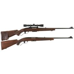 Two Winchester Model 88 Lever Action Rifles -A) Winchester Model 88 Rifle with Scope
