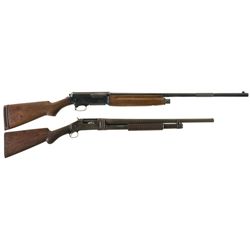 Collector's Lot of Two Winchester Shotguns -A) Winchester Model 11 Semi-Automatic Shotgun
