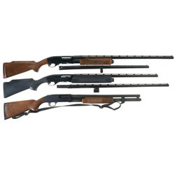 Three Shotguns -A) Remington Wingmaster Model 870TB Trap Slide Action Shotgun