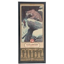 1930 Peters Cartridge Wall Calendar