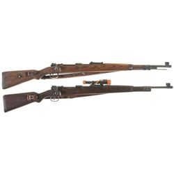 Two Nazi Model 98 Bolt Action Rifles -A) J.P. Sauer "ce" Code 41 Dated Model 98 Rifle