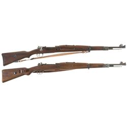 Two German Bolt Action Military Rifles -A) Mauser 1938 Dated "660" Code K98 Rifle