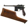 Image 1 : World War I Era Mauser Commercial Broomhandle Semi-Automatic Pistol with Matching Numbered Stock