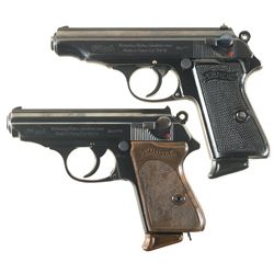 Collector's Lot of Two Walther Semi-Automatic Pistols -A) Walther PP Pistol with Duraluminum Frame
