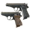 Image 1 : Collector's Lot of Two Walther Semi-Automatic Pistols -A) Walther PP Pistol with Duraluminum Frame