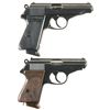 Image 2 : Collector's Lot of Two Walther Semi-Automatic Pistols -A) Walther PP Pistol with Duraluminum Frame