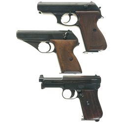 Collector's Lot of Three Mauser Semi-Automatic Pistols -A) Mauser Gamba Production Model HSc Pistol