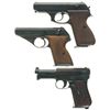 Image 1 : Collector's Lot of Three Mauser Semi-Automatic Pistols -A) Mauser Gamba Production Model HSc Pistol