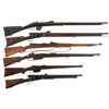 Image 1 : Four European Bolt Action Rifles and Two Carbines -A) Dutch Beaumont Model 1871/88 Rifle