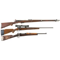 Three Bolt Action European Military Long Guns -A) Schmidt Rubin Model 1896/11 Bolt Action Rifle