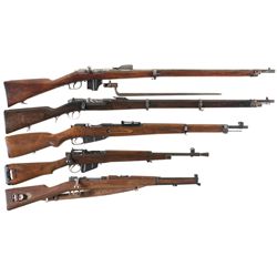 Five European Bolt Action Long Guns -A) Dutch Beaumont/Vitali 1871/88  Rifle