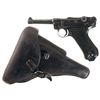 Image 1 : Mauser BYF 42 Code P.08 Luger Semi-Automatic Pistol with Holster and Extra Magazine