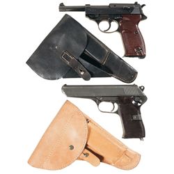Two European Semi-Automatic Pistols -A) Spreewerke "cyq" P38 Pistol with Holster and Extra Magazine