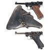Image 1 : Two Luger Semi-Automatic Pistols -A) Mauser S/42 Code 1937 Dated Luger Pistol with Holster