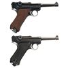 Image 2 : Two Luger Semi-Automatic Pistols -A) Mauser S/42 Code 1937 Dated Luger Pistol with Holster