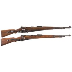 Two Nazi Mauser K98 Bolt Action Rifles -A) Mauser "S/243/1938" Code K98 Rifle
