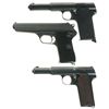 Image 1 : Three Semi-Automatic Pistols -A) Astra Model 400 Pistol