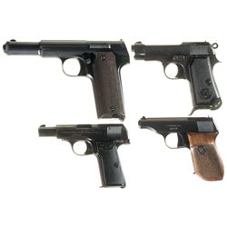 Four European Semi-Automatic Pistols -A) Astra Model 600 Pistol with Extra Magazine