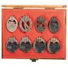 Image 1 : Eight Nazi Style Badges in an Oak Case