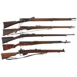 Five European Military Rifles -A) Swiss Bern Vetterli Model 1881 Bolt Action Rifle
