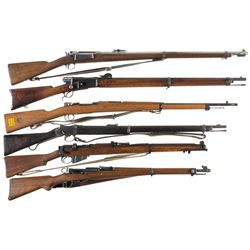 Six European Military Rifles -A) Danish Model 1889 Krag Jorgensen Bolt Action Rifle