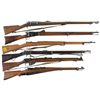Image 1 : Six European Military Rifles -A) Danish Model 1889 Krag Jorgensen Bolt Action Rifle
