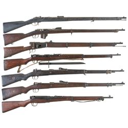 Seven Military Bolt Action Rifles -A) Amberg Model 71 Rifle