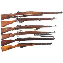 Six Bolt Action Military Rifles -A)  Spanish Mauser Model 1893 Rifle