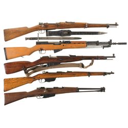 Five Military Long Arms -A) Spanish 1916 Mauser Bolt Action Rifle