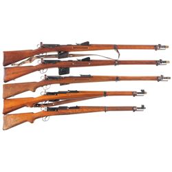 Collector's Lot of Five Swiss Straight Pull Military Rifles -A) Schmidt Rubin Model 1889 Rifle
