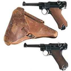 Two Luger Semi-Automatic Pistols -A) Mauser byf Code 1937 Dated Luger Pistol with Holster