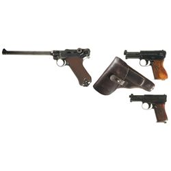 Three German Semi-Automatic Pistols -A) 1916 Dated DWM Luger Pistol