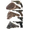 Image 1 : Four European Handguns -A) St. Etienne Model 1873 Double Action Revolver with Holster