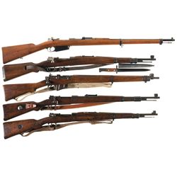 Five Military Bolt Action Rifles -A) Argentine Mauser Model 1891 Rifle