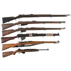 Six Long Guns -A) Portuguese Steyr Kropatschek Model 1886 Bolt Action Rifle