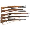 Image 1 : Collector's Lot of Five Bolt Action European Military Rifles -A) German Mauser "byf/44" Code K98 Rif