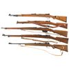 Image 2 : Collector's Lot of Five Bolt Action European Military Rifles -A) German Mauser "byf/44" Code K98 Rif