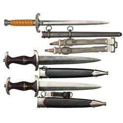 Three German Military/Nazi Style Daggers