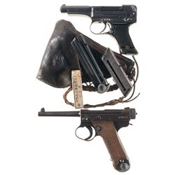 Collector's Lot of Two World War II Japanese Semi-Automatic Pistols -A) Japanese Type 94 Pistol with