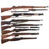 Image 1 : Seven Bolt Action Military Long Arms -A) Jinsen Arsenal Type 38 Rifle with Bayonet