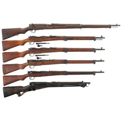 Six World War II Japanese Bolt Action Military Rifles -A) Kokura Type 38 Rifle